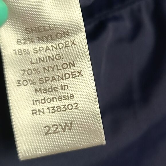 AVENUE Plus Size Basic Swim Skirt Navy Blue Modest Swimsuit Bottom 22W High rise - Picture 5 of 7